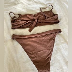 Ribbed Brown Monday Swimwear XL